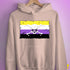 Nonbinary Pride Pirate Flag Hoodie - Light Pink
